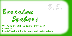 bertalan szabari business card